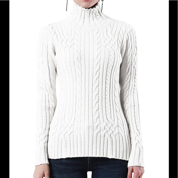 rocorose Sweaters - Rocorose chunky knit high neck sweater